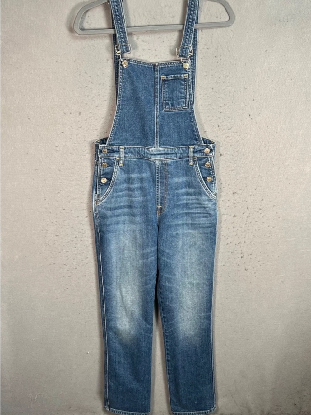 Seven for all Mankind Classic Blue Denim Overalls
